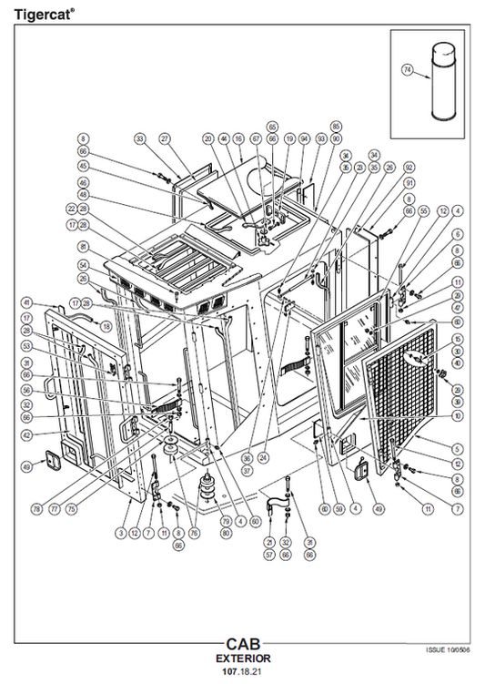 TIGERCAT LX822C FELLER BUNCHER PARTS CATALOGUE MANUAL (82271001 - 82273000)