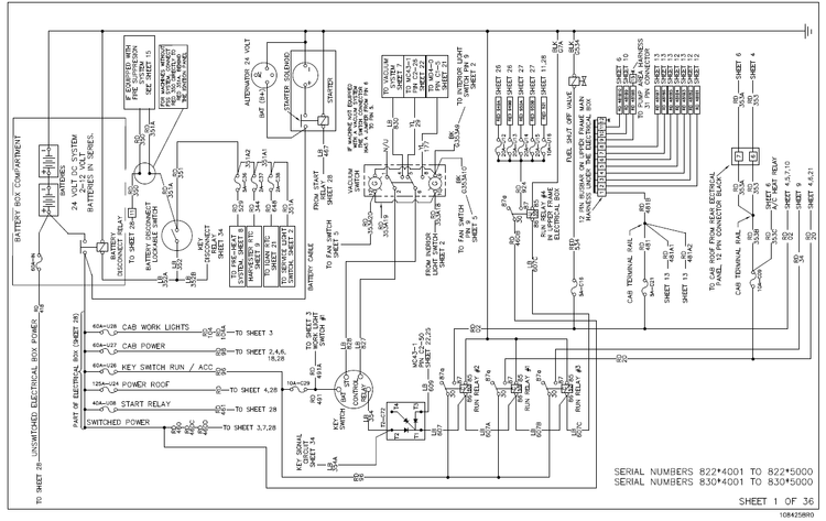 TIGERCAT LX830E FELLER BUNCHER ELECTRICAL SCHEMATIC MANUAL (83074001-83075000)
