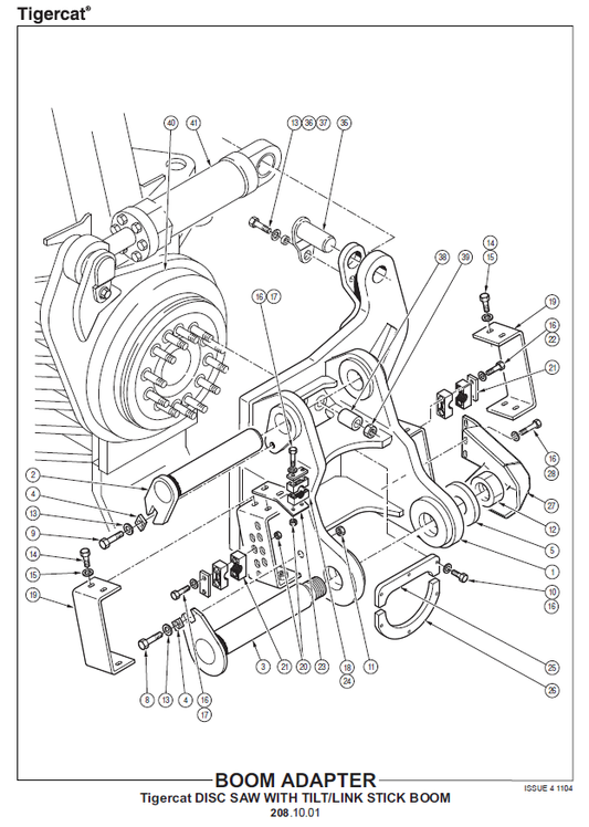 TIGERCAT LX870C FELLER BUNCHER PARTS CATALOGUE MANUAL (87071701 - 87073500)