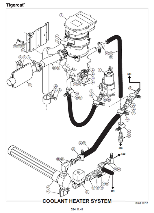 TIGERCAT LX870D FELLER BUNCHER PARTS CATALOGUE MANUAL (87073501 - 87075000)
