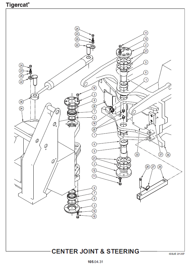 TIGERCAT M718E MULCHER PARTS CATALOGUE MANUAL (718M0101 - 718M1000) - PDF FILE DOWNLOAD