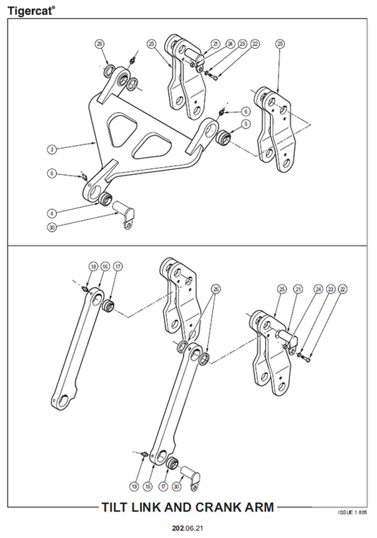 TIGERCAT M726D MULCHER PARTS CATALOGUE MANUAL (726M3001 - 726M3499)