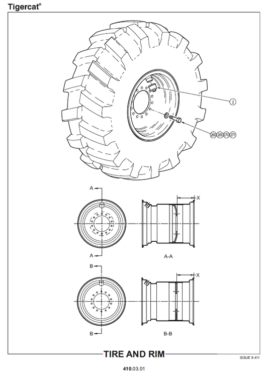 TIGERCAT M726E MULCHER PARTS CATALOGUE MANUAL (726M3501 - 726M5000)