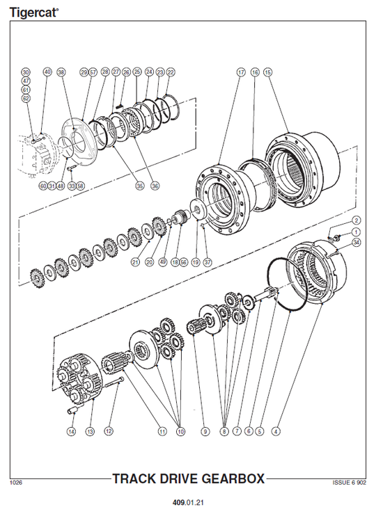TIGERCAT S860 SHOVEL LOGGER PARTS CATALOGUE MANUAL (860S0101-860S0450, 860S0509-860S0999, 86051027-86051499)