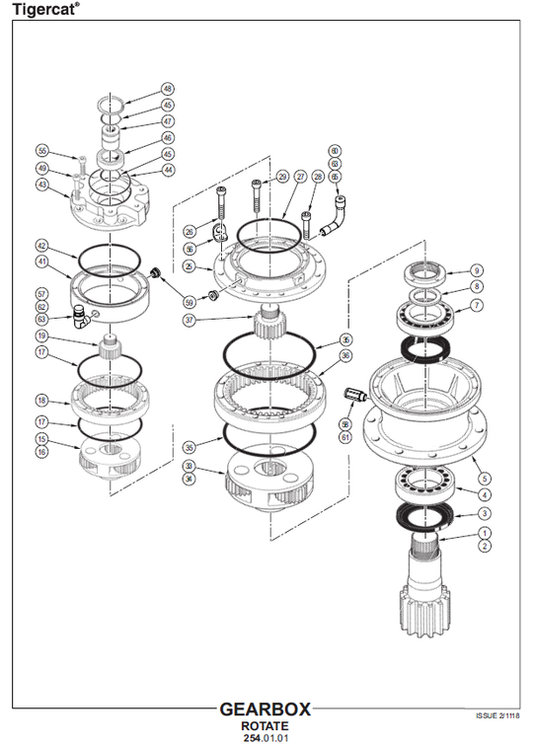 TIGERCAT SHOVEL CLAM GRAPPLE PARTS CATALOGUE MANUAL (SC0001 - SC0500)