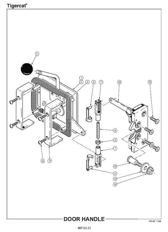 TIGERCAT T240 LOADER PARTS CATALOGUE MANUAL (240T105 - 240T200)