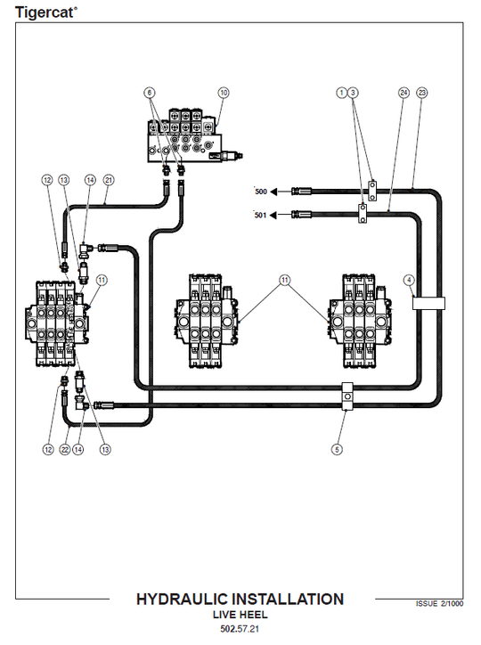 TIGERCAT T245B LOADER PARTS CATALOGUE MANUAL (245T0301 - 245T0499)