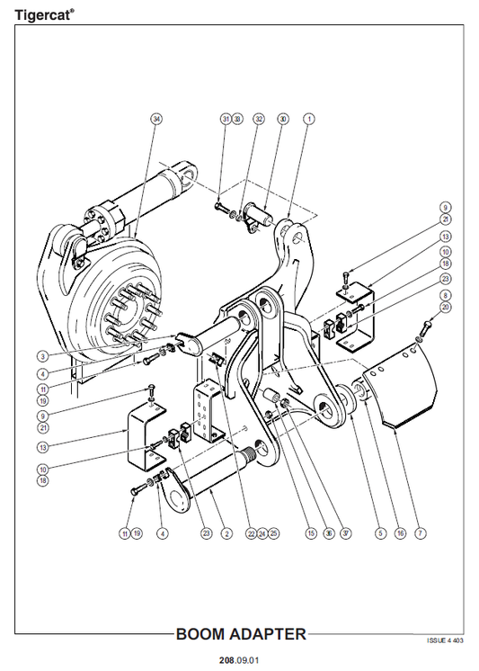 TIGERCAT X822C FELLER BUNCHER PARTS CATALOGUE MANUAL (82261001 - 82263000)