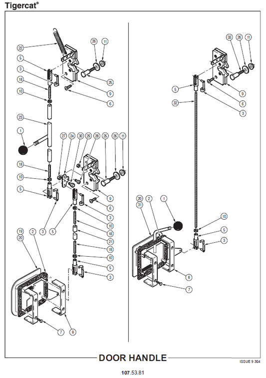 TIGERCAT X830 FELLER BUNCHER PARTS CATALOGUE MANUAL (83060191 - 83060999)