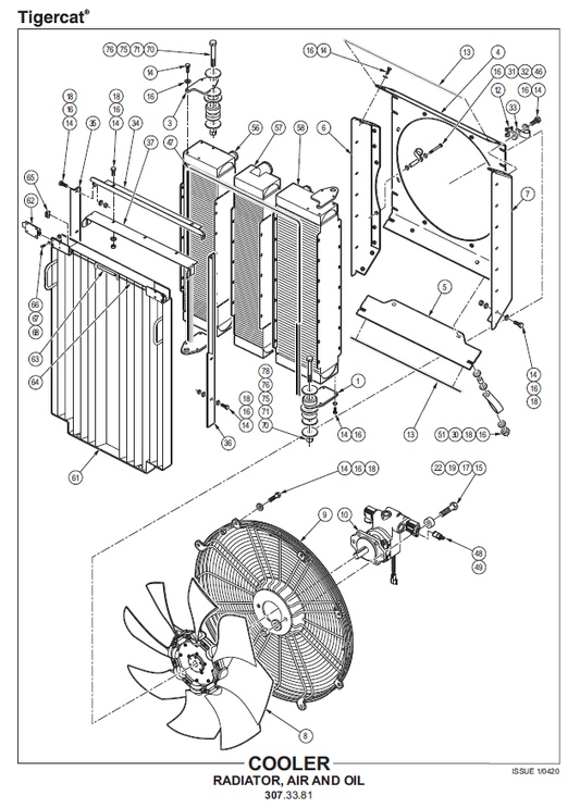 TIGERCAT 1185 HARVESTER PARTS CATALOGUE MANUAL (11850101 - 11850500)