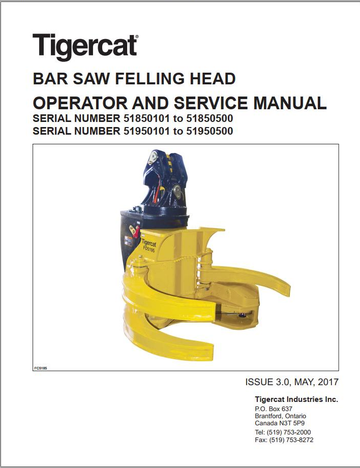 Tigercat Bar Saw Felling Head Operator & Service
