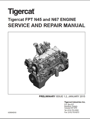 Tigercat FPT N45 and N67 Tier 4i ENGINE Operator Service & Repair