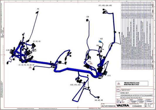 Valtra Autocontrol System AC16.N AC18.0 AC19.0 Electrical Diagram Manual PDF