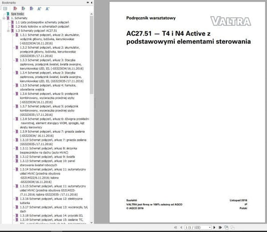 Valtra AutoControl System T4, N4 Active Electrical Diagram Manual AC27.51