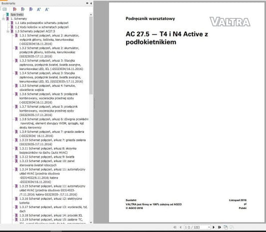 Valtra AutoControl System T4, N4 Active Electrical Diagram Manual AC27.5