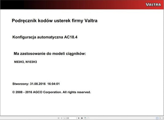 VALTRA Automation Configuration AC18.4 Service Code Manual