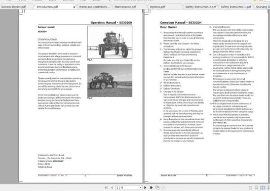 Valtra SA Applicators BS3020H Operator Manual PDF | Complete Service Guide