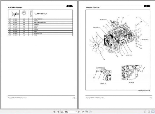 VALTRA SA Applicators TG7300 & TG8300 Chassis Repair Time Schedule Manual PDF