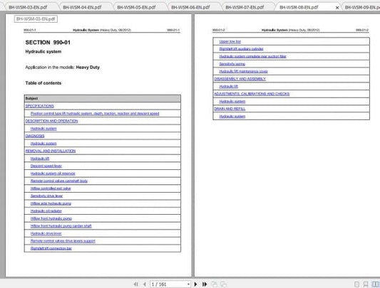 Valtra SA Tractor BH145 BH165 BH180 BH185I BH205I Workshop Service Manual PDF