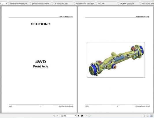 Valtra SA Tractor E Series E600 Workshop Service Manual PDF Download & Repair Guide