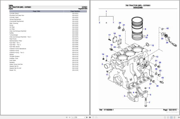 Valtra Tractor 700 BR Parts Catalog Manual C070001 – Complete Parts Guide