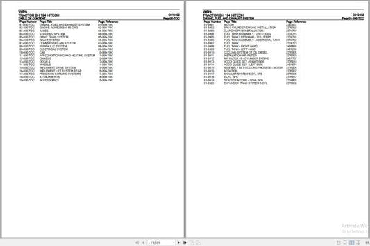 Valtra BH 194 HiTech Tractor Parts Catalog Manual (C019402) – Detailed Diagram & Parts List