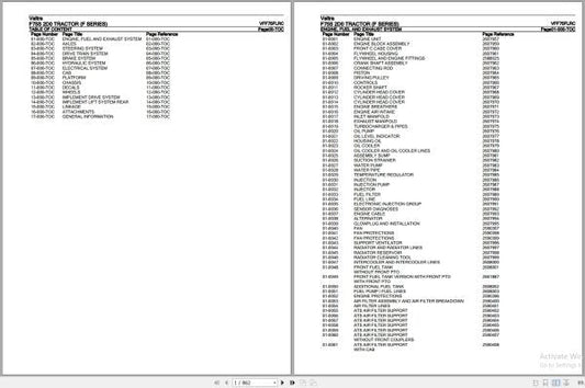 Valtra Tractor F Series F75S 2D0 Parts Catalog Manual (VFF75FLRC)