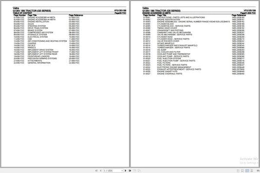 VALTRA G5 Series G135V 1B9 Parts Catalog Manual – VFG135V1B9