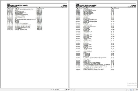 VALTRA Tractor HiTech Series 6550HI Parts Catalog Manual VFH6550 – Complete Parts Reference