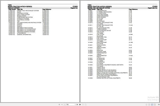 VALTRA TRACTOR HITECH SERIES 8050HI PARTS CATALOG MANUAL VFH8050