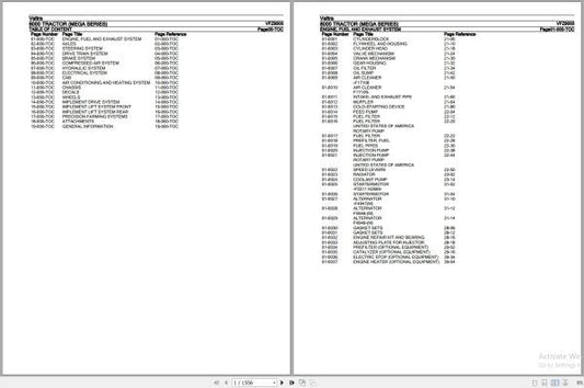 VALTRA TRACTOR MEGA SERIES 8000 PARTS CATALOG MANUAL VFZ8000 – Complete Parts Guide