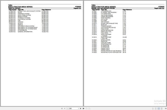 Valtra Tractor Mega Series 8050LS Parts Catalog Manual VFZ8050S