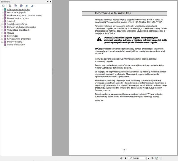VALTRA TRACTOR N134V1B7, N1154EV1B7 & N174V1B7 Operator’s Manual