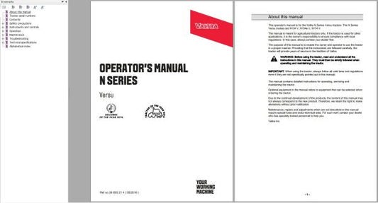 VALTRA TRACTOR N134V, N1154EV, N174V Operator’s Manual 39893214