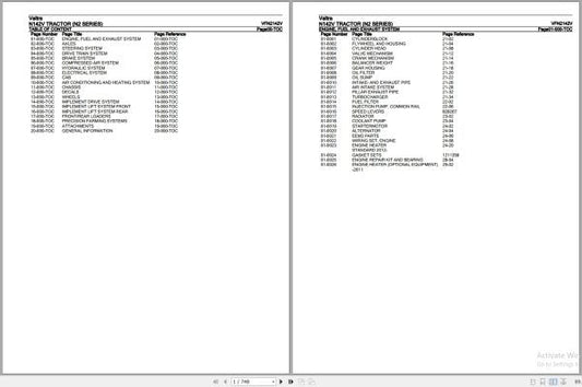VALTRA TRACTOR N2 SERIES N142V Parts Catalog Manual VFN2142V
