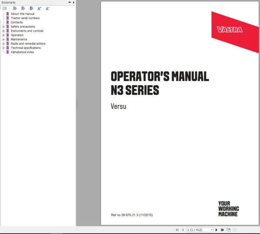 VALTRA N3 Series Versu Tractor Operator’s Manual – Complete Guide