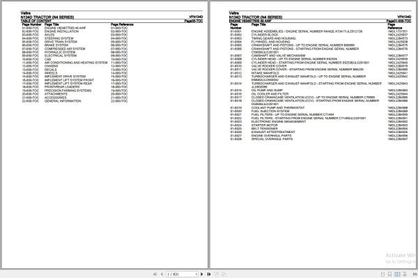 Valtra Tractor N4 Series N134D Parts Catalog Manual – VFN134D