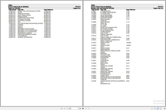 VALTRA TRACTOR N SERIES N101H PARTS CATALOG MANUAL VFN101H