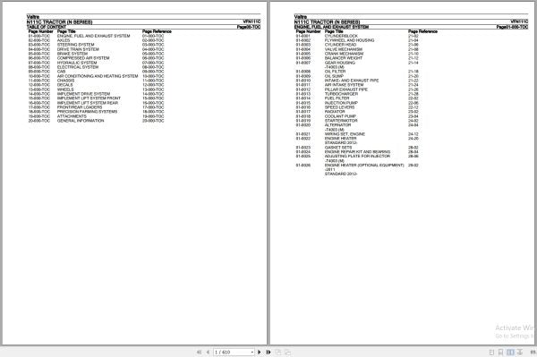 VALTRA TRACTOR N SERIES N111C Parts Catalog Manual VFN111C – Complete Parts Reference