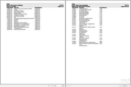 Valtra Tractor N Series N121H Parts Catalog Manual VFN121H