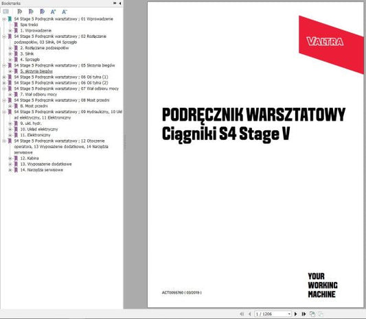 Valtra Tractor S4 Stage V Workshop Manual – Complete Repair & Service Guide
