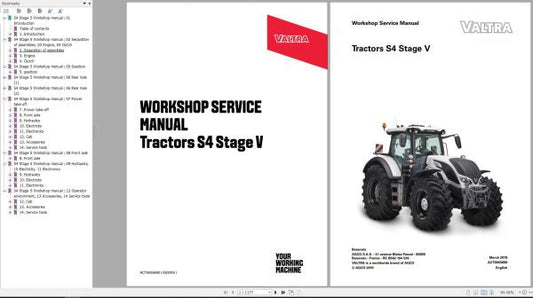 VALTRA TRACTOR S4 STAGE V WORKSHOP SERVICE MANUAL