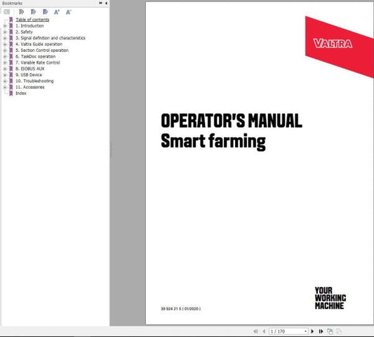 VALTRA TRACTOR SMART FARMING OPERATOR’S MANUAL 39924215 – Complete Guide & Reference
