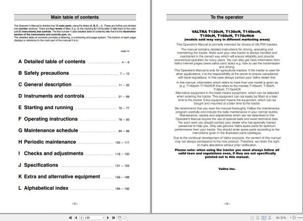 Valtra Tractor T120CH to T170CHR Operator’s Manual 39834213 – Complete Service & Operating Guide