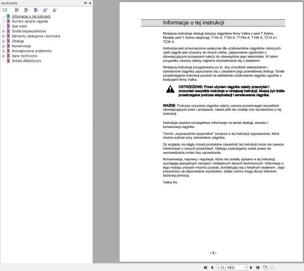 VALTRA T144A–T234A Tractor Operator’s Manual – Complete Guide, Maintenance & Specifications