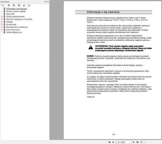 VALTRA T144A–T234A Tractor Operator’s Manual – Complete Guide, Maintenance & Specifications