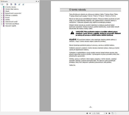 VALTRA T144D–T214D Tractor Operator’s Manual 39886445 – Service & Operating Guide