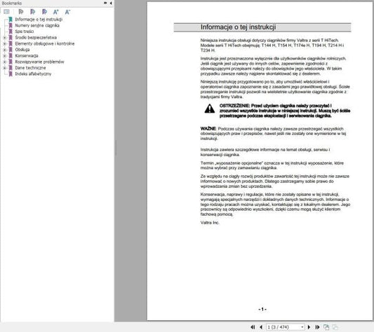Valtra Tractor T144H to T234H Operator’s Manual – Complete Guide