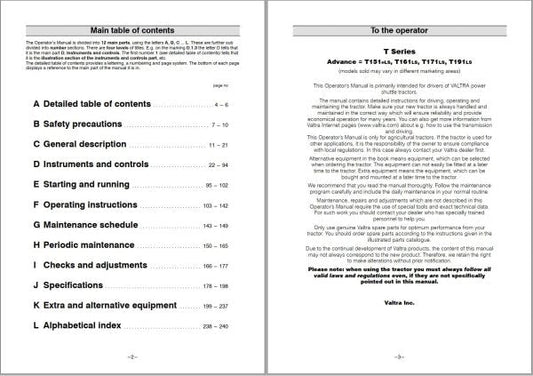 VALTRA TRACTOR T151ELS T161LS T171LS T191LS Operator’s Manual – Complete Service & Operating Guide