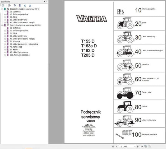 Valtra Tractor T153D T163ED T183D T203D Service Manual – Repair & Maintenance Guide